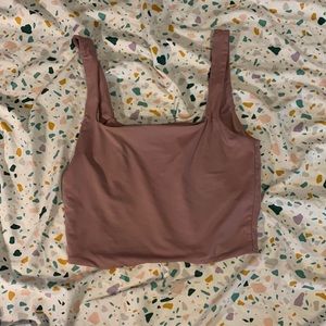 Pink small garage crop top